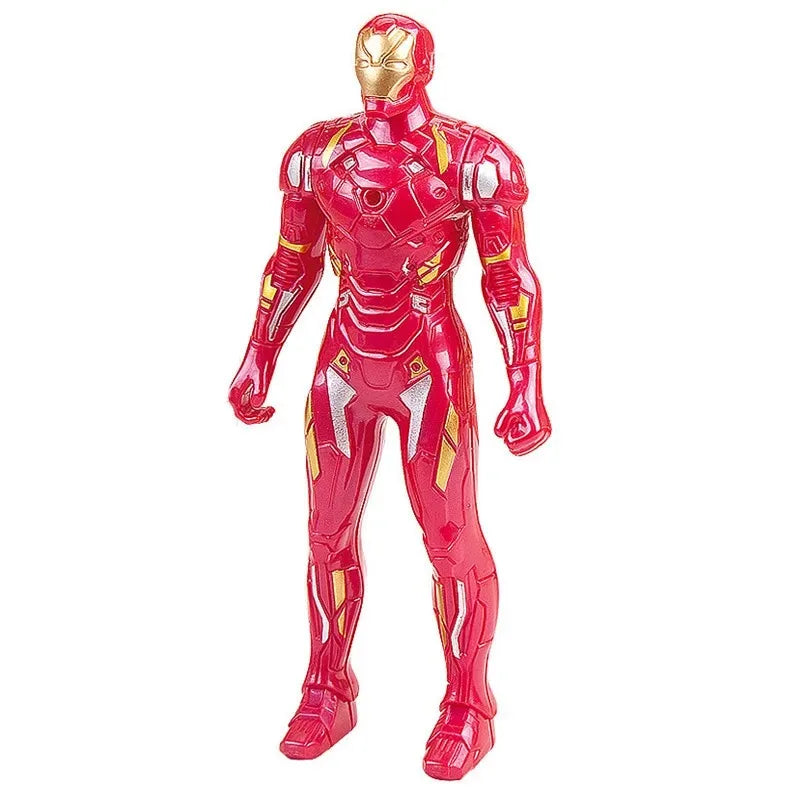 17 Cm Children Toys Marvel Anime Figures Spiderman Hulk Action Figure Iron Man Cartoon Kids Toy Christmas Gift Glow Doll Hobbies