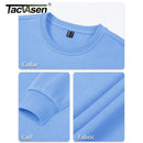 TACVASEN Thermal Fleece Sweatshirts Mens Casual Crewneck Sweatshirt Autumn Winter Warm Hoodie Workout Athletic Pullover Tops