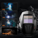 HITBOX Welding Helmet Auto Darkening Welding Mask For TIG MIG ARC Welder Machine Large View True Color DIN9-13 93*43MM Vision