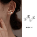 VOQ Silver Color Fashion Love Screw Stud Is Earrings for Women Students and Teenagers Jewelry Gift Korean Earrings