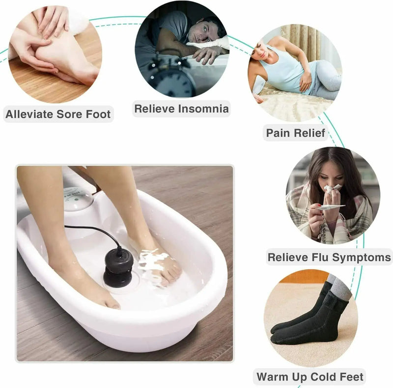 Detox Ionic Foot Spa Bath Machine Mini Foot Bath Ion Detoxifier Health Therapy Cleanse Footspa Vibrat Whirlpool Care Arrays Aqua