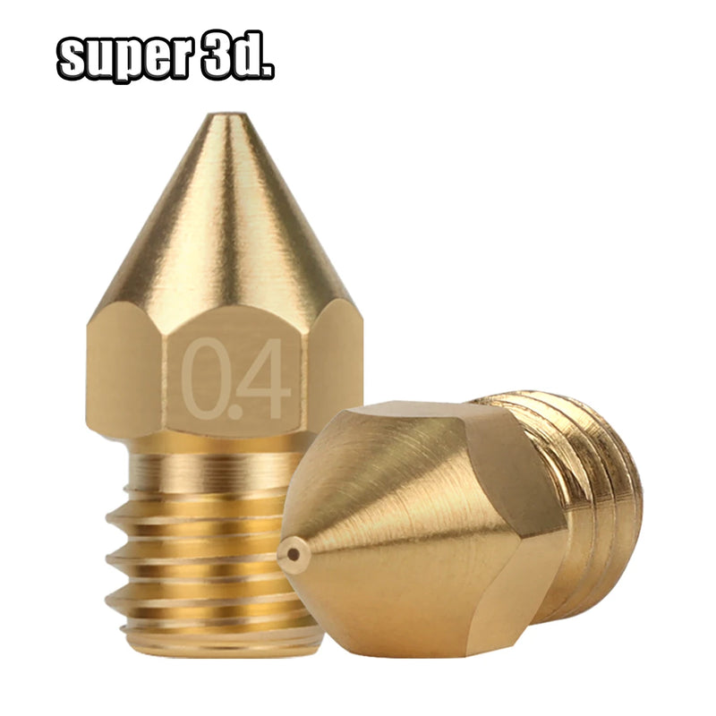 5/10PCS MK8 Brass Nozzle 0.2MM 0.3MM 0.4MM 0.5MM Extruder Print Head Nozzle For 1.75MM CR10 CR10S Ender-3 3D Printer Accessories