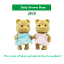 Easter Bunny 1:12 2pcs Furniture Simulation Forest Animal Baby Toy Rabbit Family Dollhouse Character Collection Toys 4.5cm Set