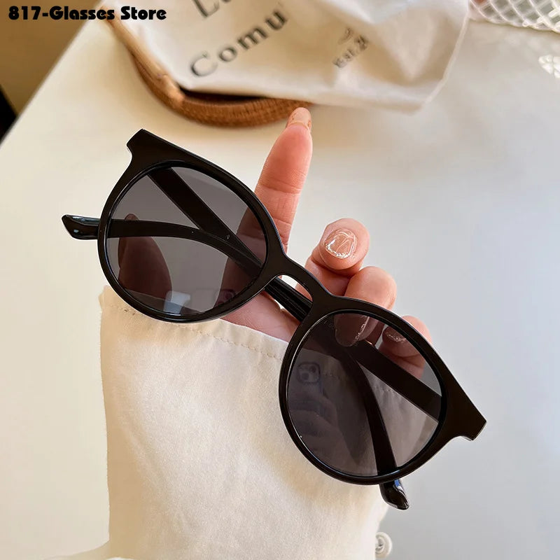 2024 New Vintage Women's Sunglasses  Fashion Trendy Small Round Frame Driving Eyewear очки солнечные женские