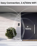 Dekco 5MP Ultra HD 2.4/5G WiFi Video Doorbell Outdoor Camera PIR Motion Detection 2-Way Audio Wireless Door Bell Support Alex