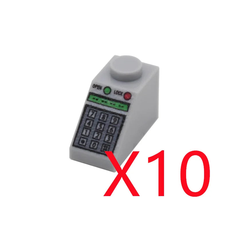 MOC City Building Blocks Character Accessories Mini Brick Audio Computer Brick Control Center Radar Keyboard Pattern Toy K037