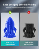 SUNLU 10KG PETG/ABS Filamente 10 Rollen 3D-Filament 1KG/Rolle 1.75mm 100% Filament ordentlich aufgereiht für den 3D-Druck aus der EU USA
