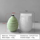 3D Easter Embossment Egg Silicone Candle Mold Egg Aroma Wax Plaster Ornaments Handmade Soap Mould