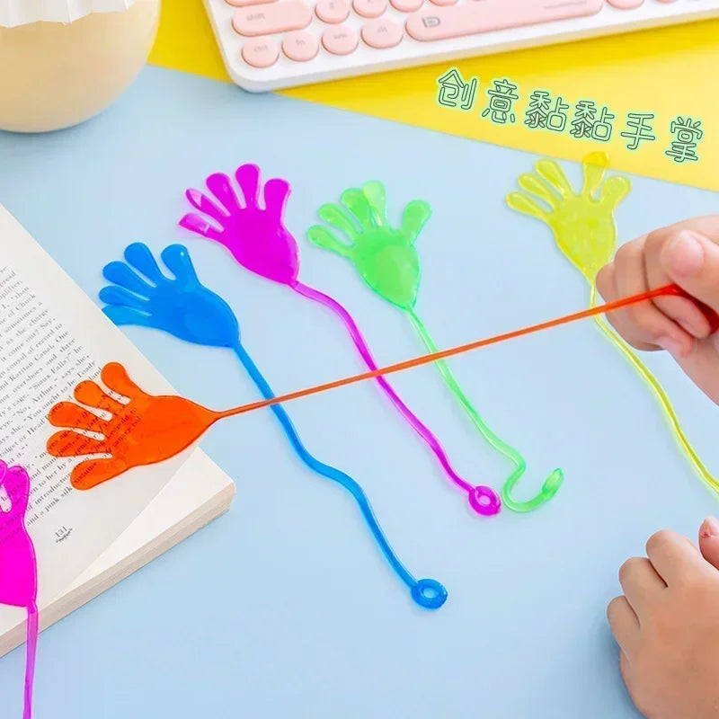 10PCS Mini Sticky Hands Toys Perfect for Children Party Favors Boys and girls Pinata fillers Gift Bag Carnival Prizes