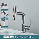 Waterfall Temperature Digital Display Basin Faucet Lift Up Down Stream Sprayer Hot Cold Water Sink Mixer Wash Tap For Bathroom