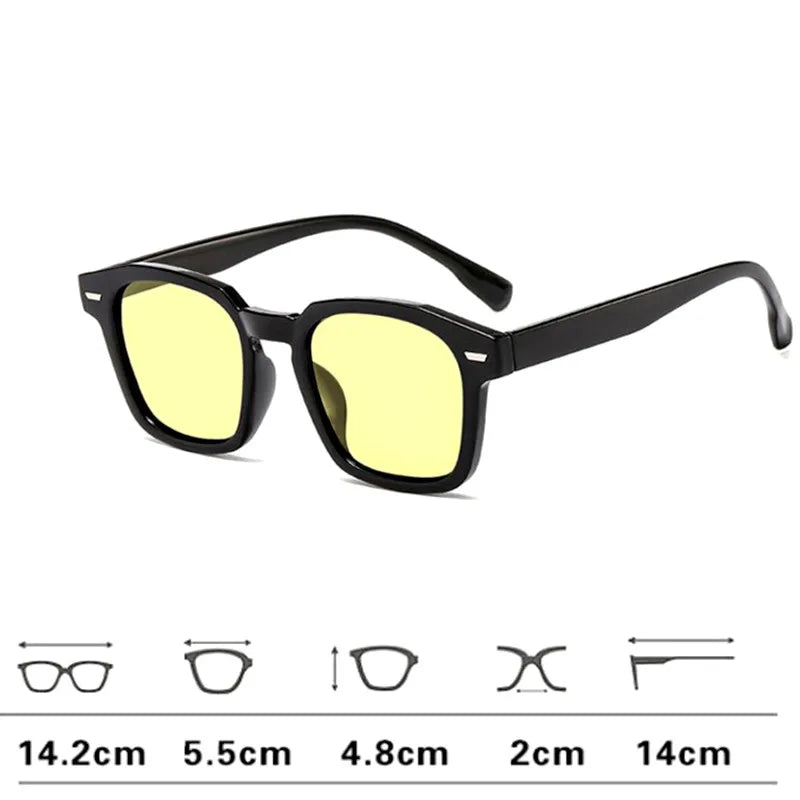 Unisex Cat Eye Casual Goggles Women Retro Rectangle Sunglasses  Luxury Design Classic Sun Glasses Ladies Outdoor Eyeglass