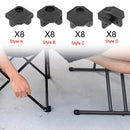 8Pcs Folding Chair Repair Accessories Plastic Camping Chair Attachment Connectors Portable Parts for Lawn Outdoor Camp Chair