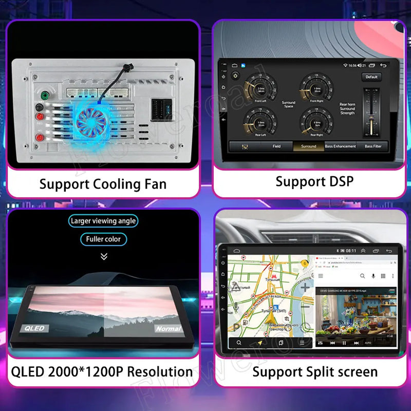 Android 14 For Univers Car Radio 2 Din Apple Carplay Automotive Multimedia Player GPS Android Auto IPS Screen RDS DSP Car Stereo