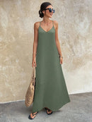 Fashionable Sexy Spicy Solid Color Strapless Backless Long Elegant Dress for Women