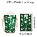 10pcs Green Soccer Pattern Gift Bag, Candy Tote Bags, Multi-Purpose Gift Wrapping Supplies Goody Bag,Birthday Party Decor