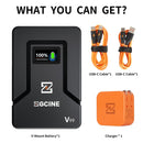 【DO BRASIL】ZGCINE V99 Pro V160 V Mount Battery PD Fast Charger D-TAP USB-A Dual USB-C Port For BMPCC 6K Pro Canon R5C Sony FX3