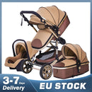 Luxurious Baby Stroller 3 in 1 Portable Travel Baby Carriage Fold Pram High Landscape Aluminum Frame Newborn Infant Stroller