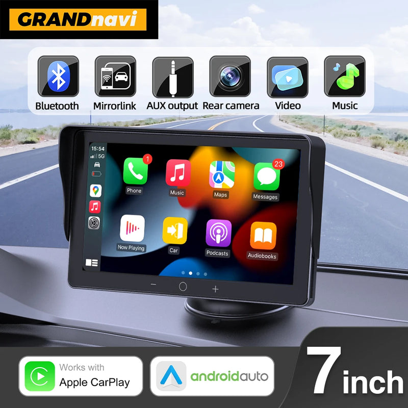 Universal 7inch Car Radio Multimedia Video Player Wireless Carplay Wireless Android Auto Touch Screen For VW Nissan Toyota Car