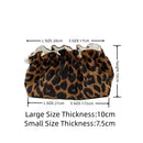 Fashion Women Pearl Zipper Makeup Bag Large Capacity Toiletry Travel Organizer Pouch Ladies Leopard Printed Make Up Bags Gift