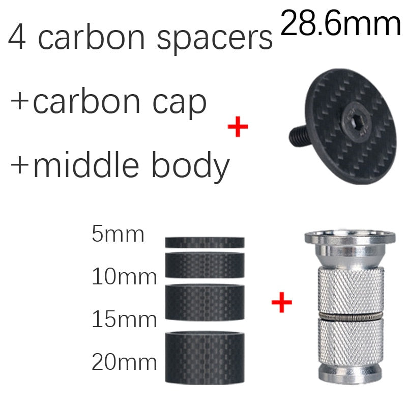 Neco Bike  Headset Stem Top Cap Compression plug Nut Compressor Expansion Fork Steerer Carbon Fiber Cover Long Large Size