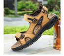 New Fashion Summer Leisure Men Shoes Beach Sandals High Quality Genuine Leather Sandals Soft Large Size Men's Sandals Size 38-48