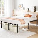 JHK Basic Twin Full Queen King Size Bed Frame Metal Platform Bedroom Frames with Storage Space Sturdy Steel Slat Support 350LBS