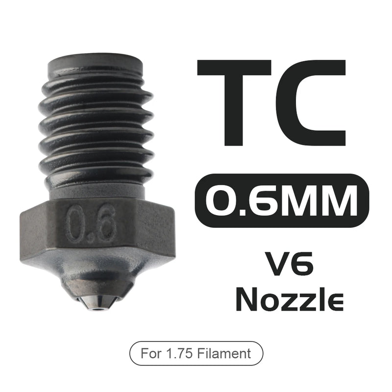 C Trianglelab Phaetus collaboration Tungsten Carbide Nozzle v6 Super Wear-Resistance DLC coating M6 thread for v6 hotend DDE blv