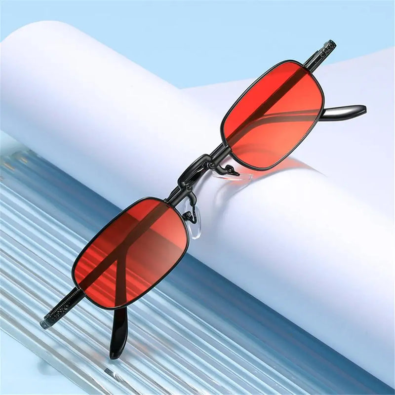 1PC Retro Metal Frame Small Rectangle Sunglasses For Women Men Vintage Punk UV400 Protection Eyewear Classic Oval Eyeglasses