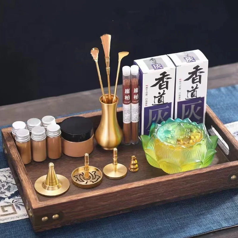 2023 Brass Incense Making Kit Wax Melt Incense Burner Portable DIY Handmade Fragrance Seal Moulding Tools Incense Accessories