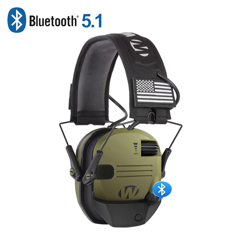 Wireless BT 5.1 Electronic Anti-noise Shooting Headset Tactical Hunting Earmuffs Hands-Free Calling Hearing Protection Headset