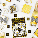 1 Set 2025 Happy New Year Theme Bingo Desktop Game Cards for 24 Players Family Classroom New Year Party Favors Decoration