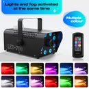 U'King 700W Upgrade Smoke Machine 8PCS RGB Colorful LED Fogger Wireless Remote Control Fog Machine For DJ Disco Wedding Party