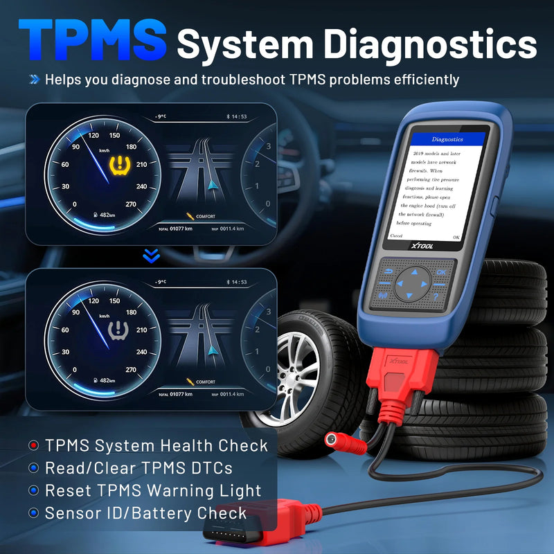 XTOOL TP150 WIFI TPMS Programming Diagnostic Tool Activate All Sensor Work On 315 433MHz Tire Pressure Monitor Read Clear DTCs