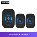 Fuers M557 Türklingel Wasserdichte drahtlose Funkklingel für Zuhause Intelligente 32 Melodien Smart Türklingel Alarm mit Batterie