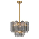 The Amber Orbit | Tiered Glass Chandelier with E14 Sockets