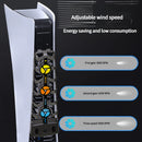 REMANK Cooling Fan PS5 with LED Light PS5 Efficient Cooling System 3-Speed Quiet Cooler Fans for Playstation Console Accessories