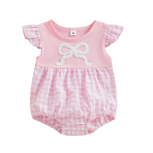 My First Easter Baby Girl Outfits Cute Rabbit Bubble Romper Newborn Collared Smocked Bodysuit Summer Clothes