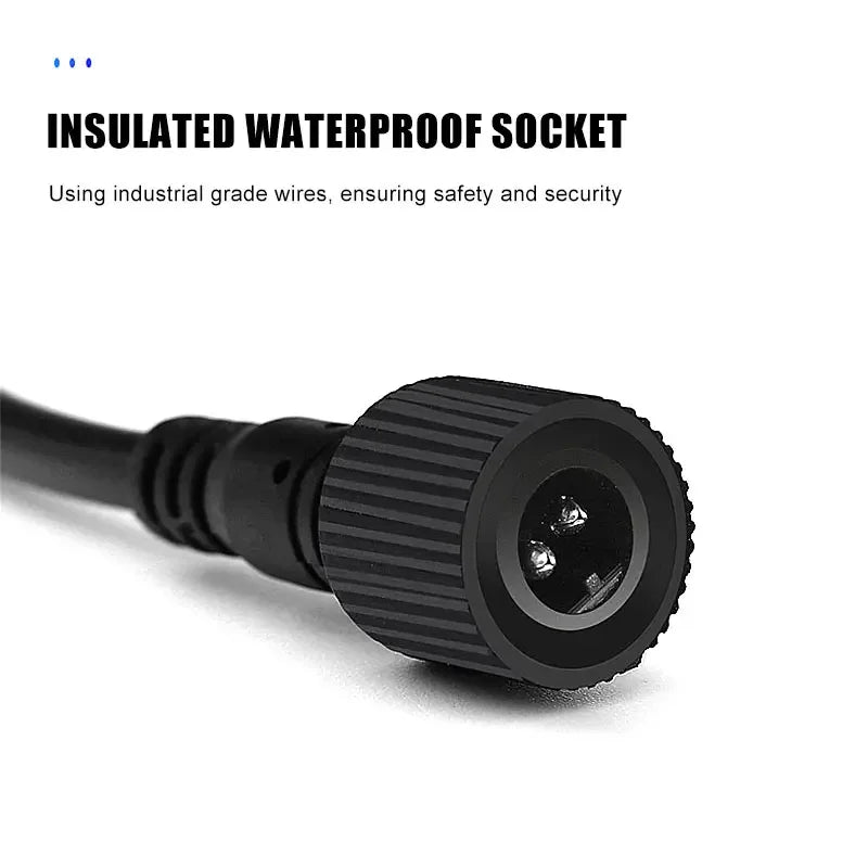 IP67 Solar Light Extension Cable Outdoor Waterproof DC Male and Female Extension Line 5/10/20m 2Pin Socket Connector Wire