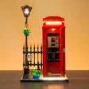 Brick Bling LED light model 21347 is suitable for Red London Telephone Box block gifts (only including lighting accessories)
