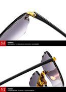 2023 New Rimless Women's Sunglasses Fashion Gradient Lenses Sun glasses Lady Vintage Alloy Legs Classic Designer Shades UV400
