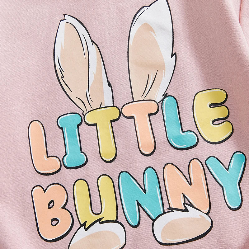 Adorable Toddler Easter Bunny Romper Set with Matching Headband - Cute Short Sleeve Letter Print Jumpsuit for Baby Girl