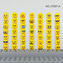 56pcs/Lot DIY Figures Head Building Blocks Accessories Laugh Cry Cute Angry Facial Expression Mini Bricks Toys Model Kids Gifts