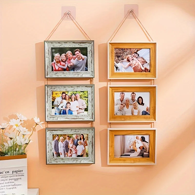 1pc 3-in-1 Combination Wall-mounted Photo Frame-Hanging Photo Frame Wall Photo Frame, Folding Photo Frame Can Display 3 Photos