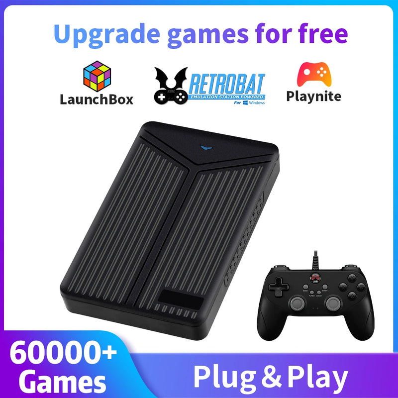 5T Ext HDD Retro Game Console Retrobat＆Playnite＆Launchbox for 60000+AAA/3D/Retro Games for PS4/PS3/X BOX Plug＆Play Win 8.1/10/11