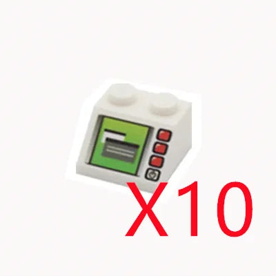 MOC City Building Blocks Character Accessories Mini Brick Audio Computer Brick Control Center Radar Keyboard Pattern Toy K037