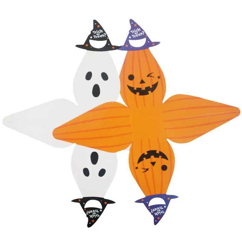 Halloween Candy Box Trick or Treat Pumpkin ghost Cookies Goodie Boxes Kids favors Gift Box Halloween Party Decoration Pack bags