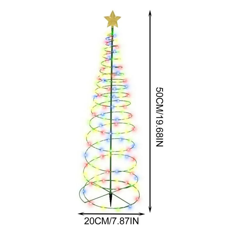 Christmas Tree Outdoor Solar Fairy Lights Outdoor Star Christmas Tree With Super Bright LED Lights Solar Powered Create A