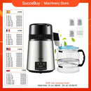 SucceBuy 4L Water Distiller Purifier Filter Dispenser Drinking Bottle Softener Temp Display Overheat Protection Home Appliance