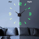Large Wall Clock Quartz 3D DIY Big Watch Decorative Kitchen Clocks Acrylic Mirror Sticker Oversize Wall Clocks Home Letter Decor