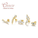 CANNER Ohrstecker 925er Silber Piercing Ohrringe für Damen Zirkonia 925 Sterling Silber Knorpelohrring Schmuck 1 Stück
